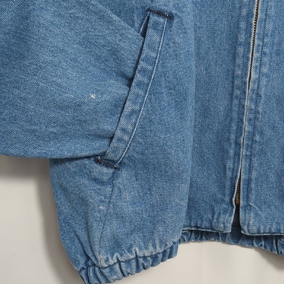 Vintage Chalk Line Denim Jean Jacket Embroidered University of Michigan Large - Picture 8 of 15